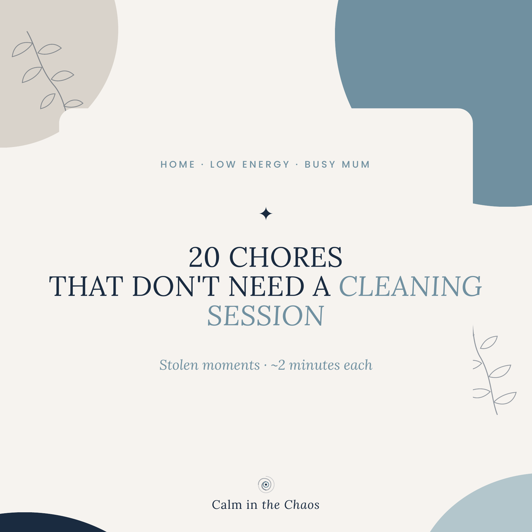 Low Energy Chores: 20 Tasks That Don’t Need a Cleaning Session