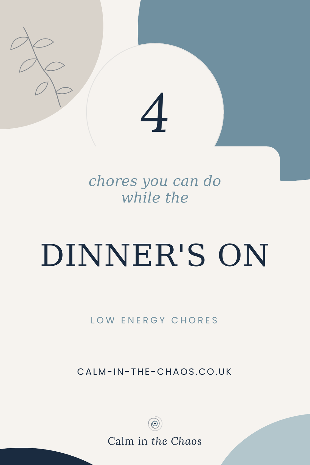 While dinner's on — kitchen resets while the pan does its thing